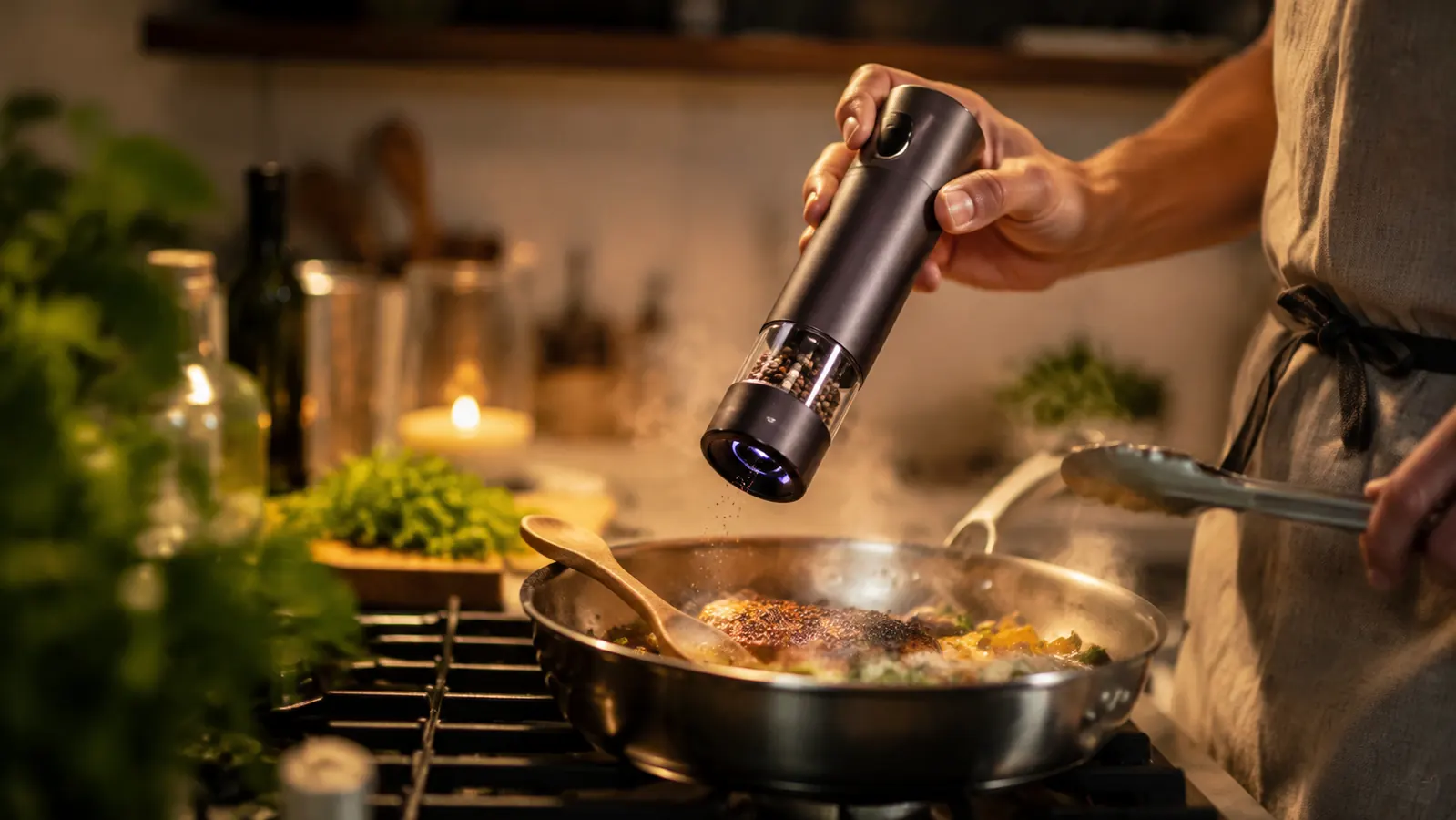 How to Season Food Fast With an Electric Grinder Mid-Cook